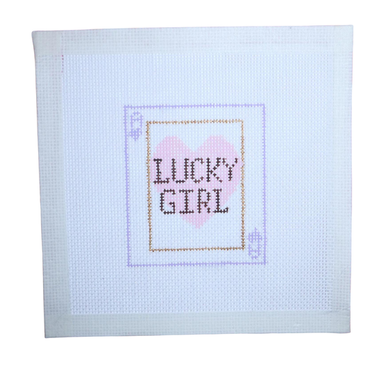 Lucky Girl Playing Card